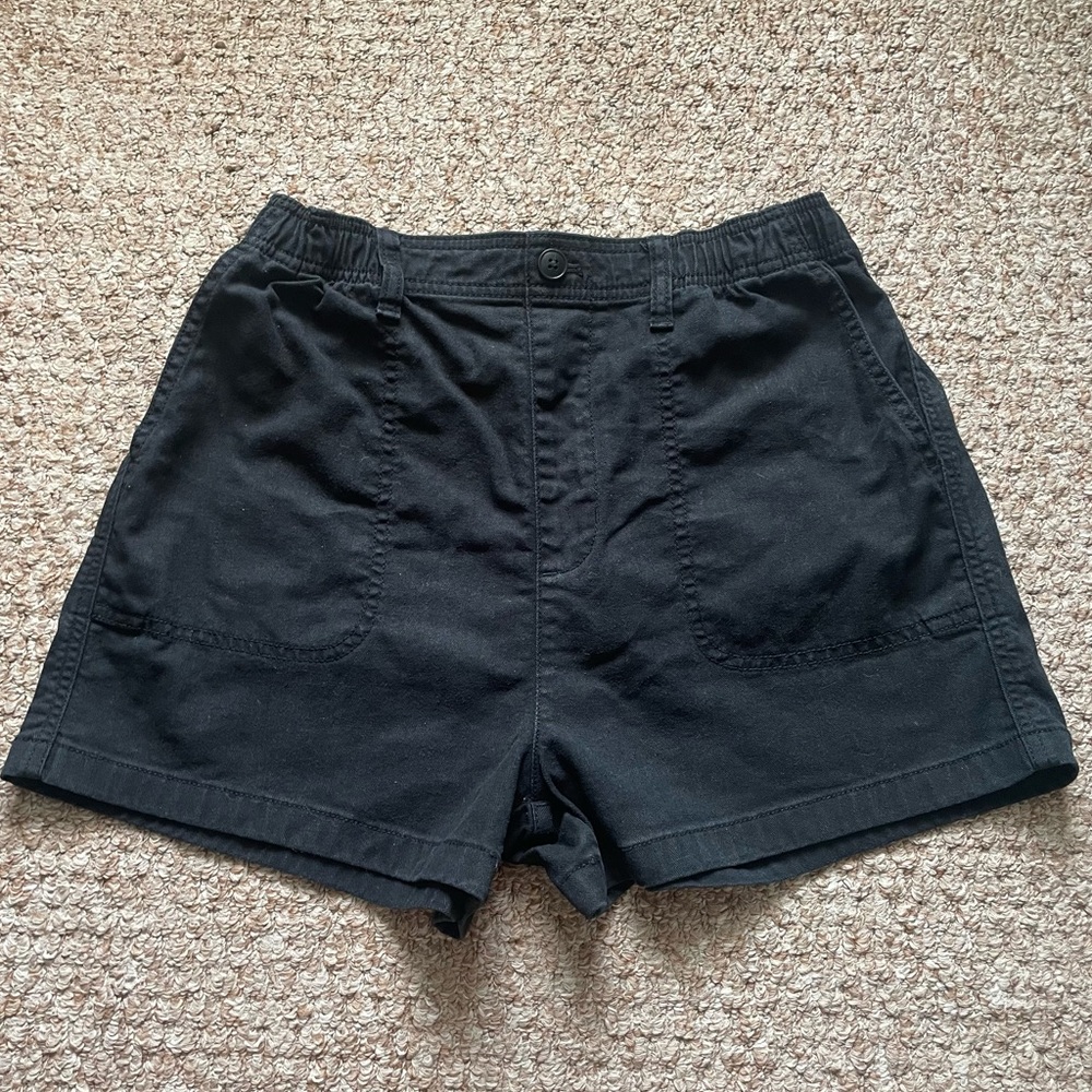 Madewell Black Denim Pull On Shorts